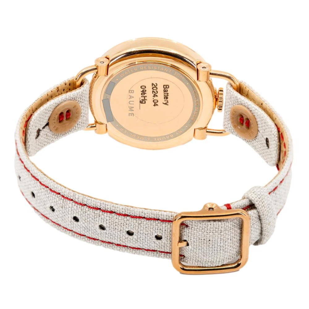 Baume&Mercie Ladies M0A10602 Baume White Dial Watch - Image 4