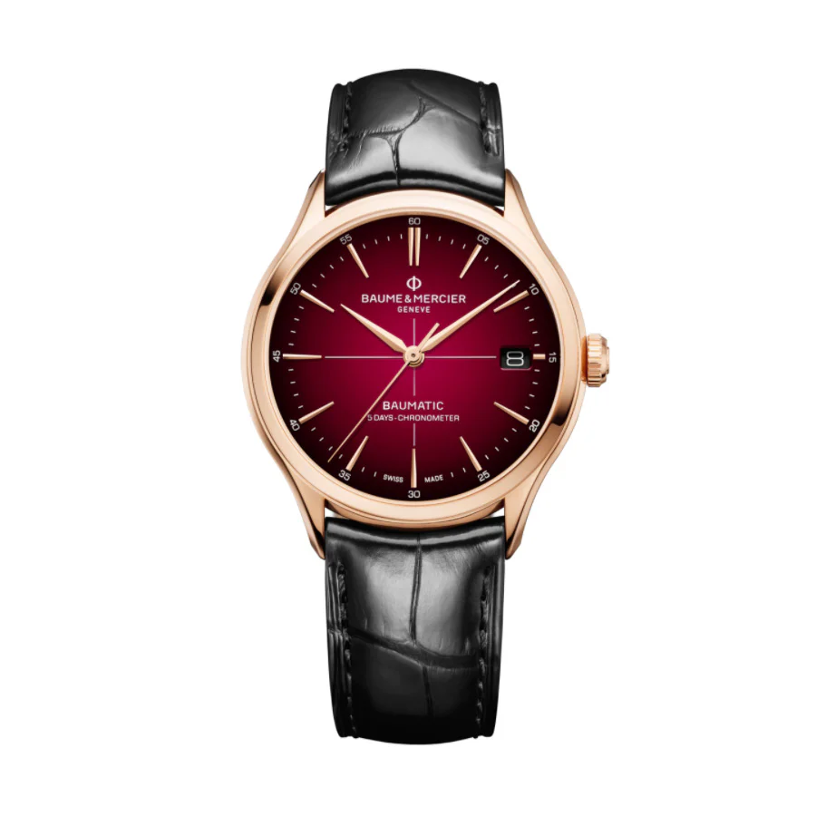 Baume&Mercier Men's M0A10591 Clifton Red Dial COSC Watch