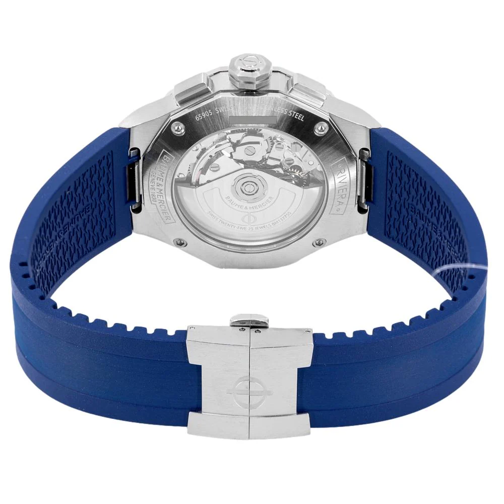 Baume & Mercier Men's 10623 Riviera Blue Dial Auto - Image 4