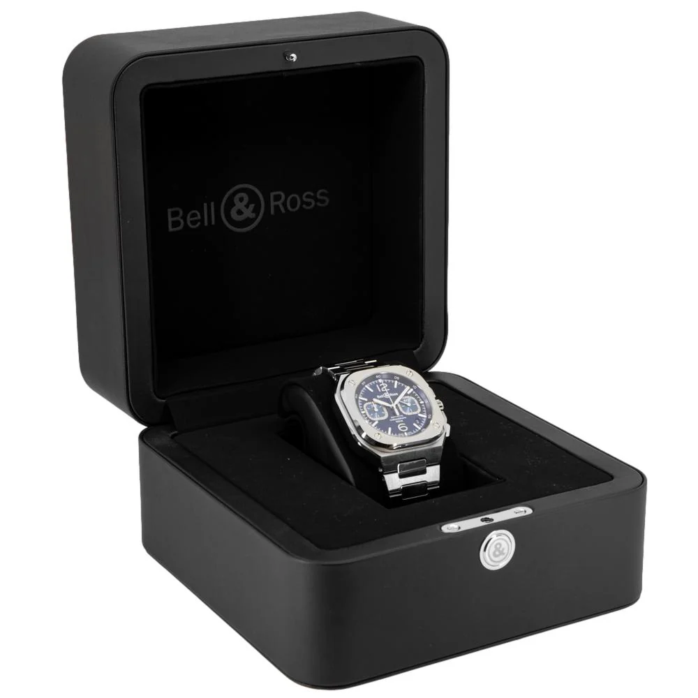 Bell&Ross Men's BR05C-BU-ST/SST BR 05 Chrono Blue Dial Watch - Image 9