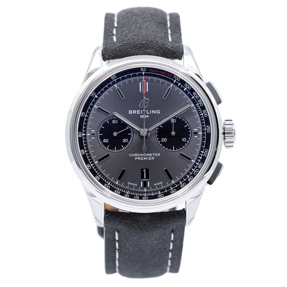 Breitling AB0118221B1X2 Premier Chronograph Grey Dial Watch - Image 2