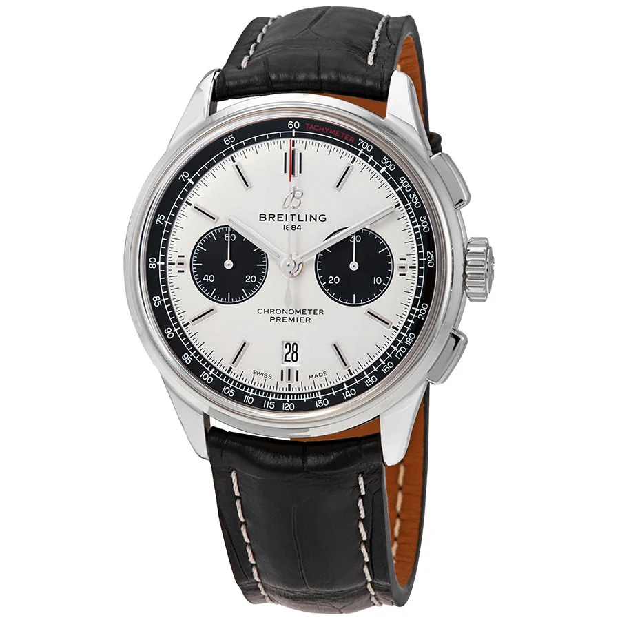 Breitling AB0118221G1P2 Premier Chrono Silver Dial Watch