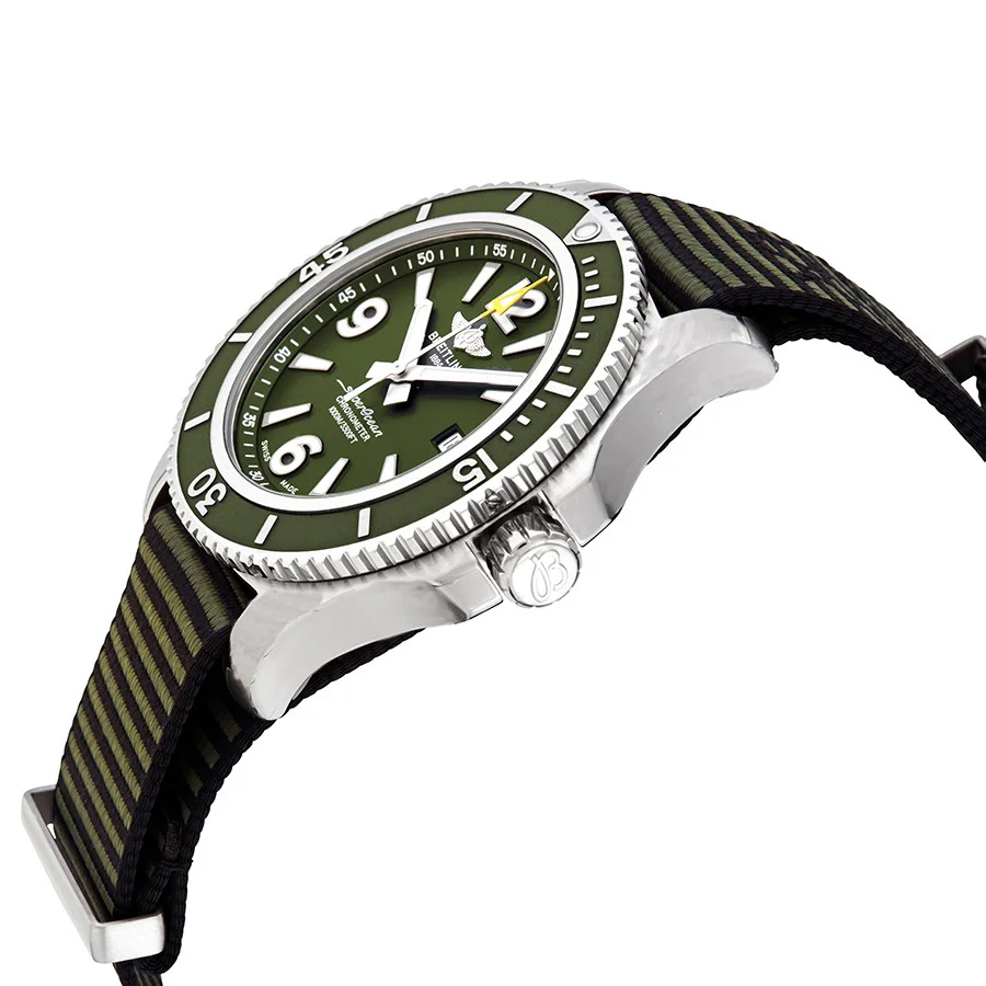 Breitling Men's A17367A11L1W1 Superocean II Green Dial Watch - Image 2