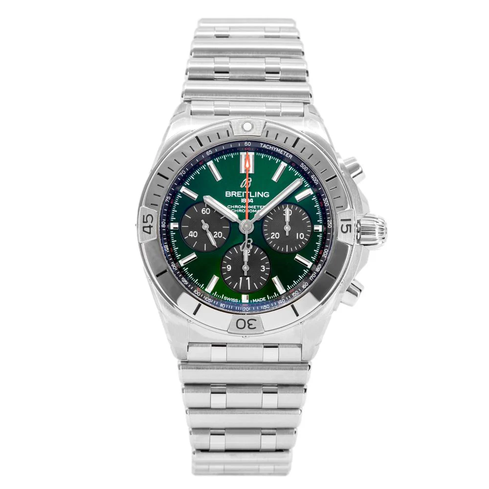 Breitling Men's AB0134101L1A1 Chronomat Green Dial Watch - Image 2