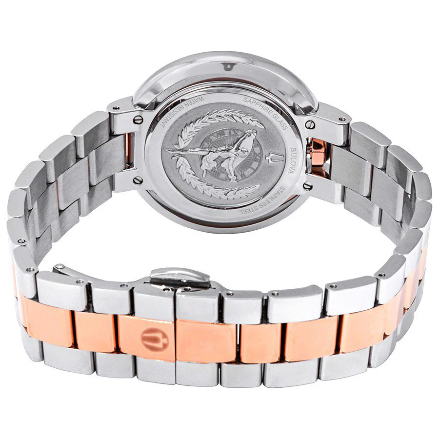 Bulova Ladies 98P174 Rubaiyat Diamond Rose Gold Dial Watch - Image 4