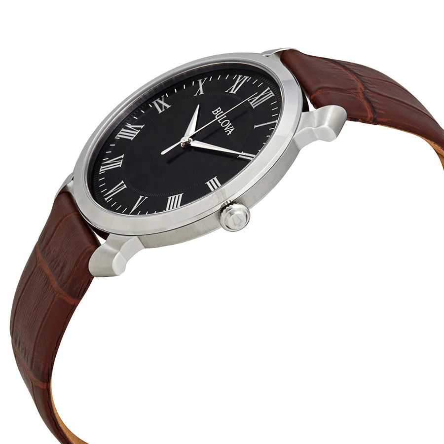 Bulova Men's 96A184 Classic Black Dial Watch - Image 2