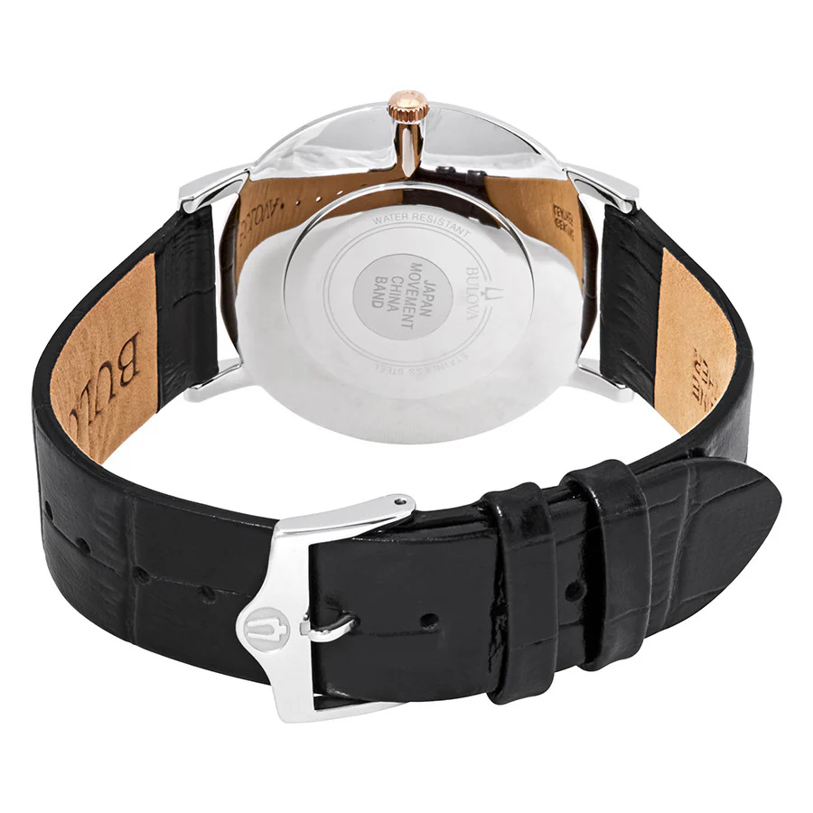 Bulova Men's 98A167 Classic Black Dial Quartz - Image 3