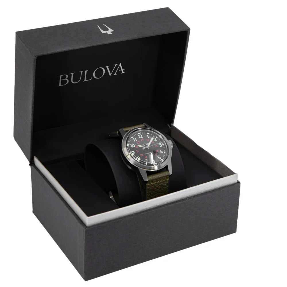 Bulova Men's 98A255 Hack Black Dial Auto - Image 11