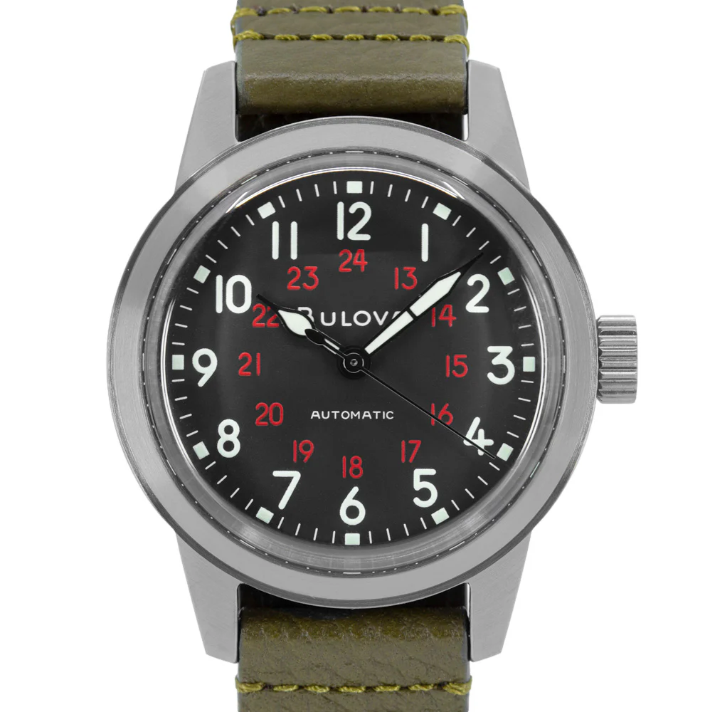 Bulova Men's 98A255 Hack Black Dial Auto - Image 2