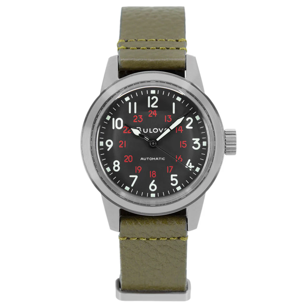 Bulova Men's 98A255 Hack Black Dial Auto - Image 3