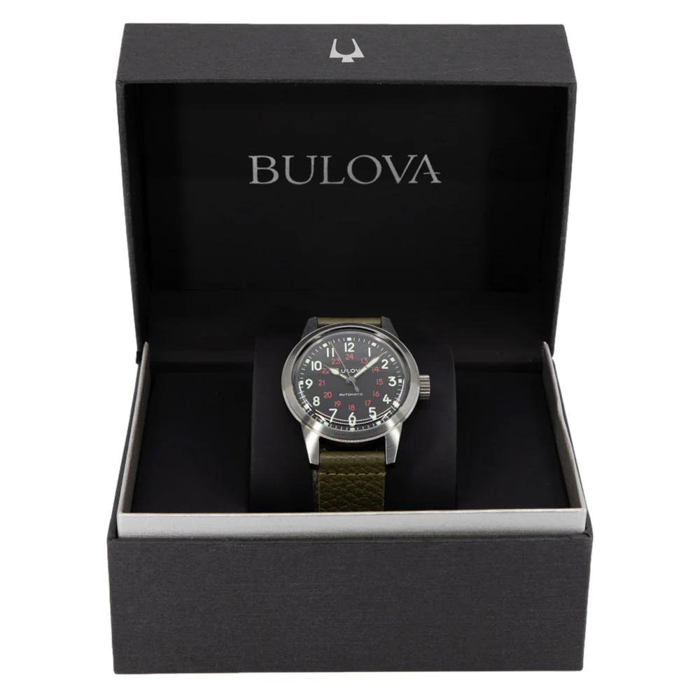 Bulova Men's 98A255 Hack Black Dial Auto - Image 9