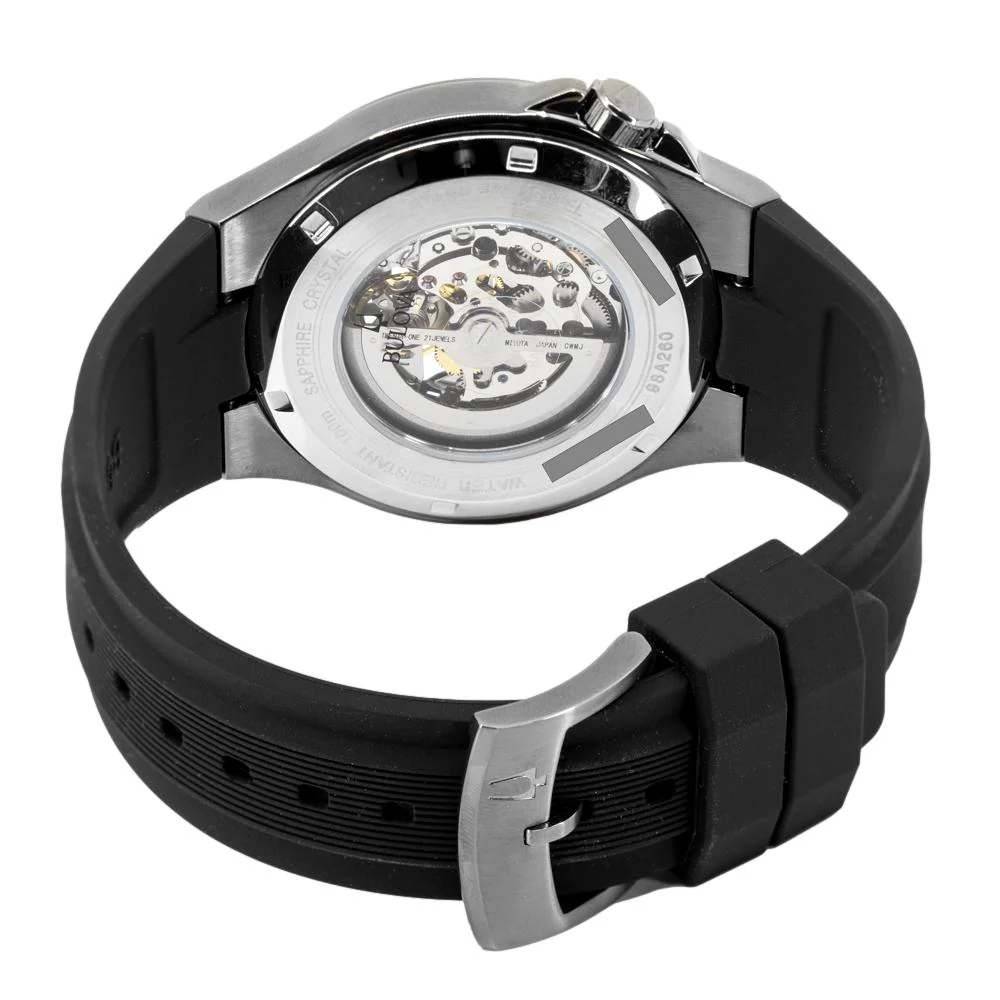 Bulova Men's 98A260 Black-Skeleton Dial Automatic - Image 4