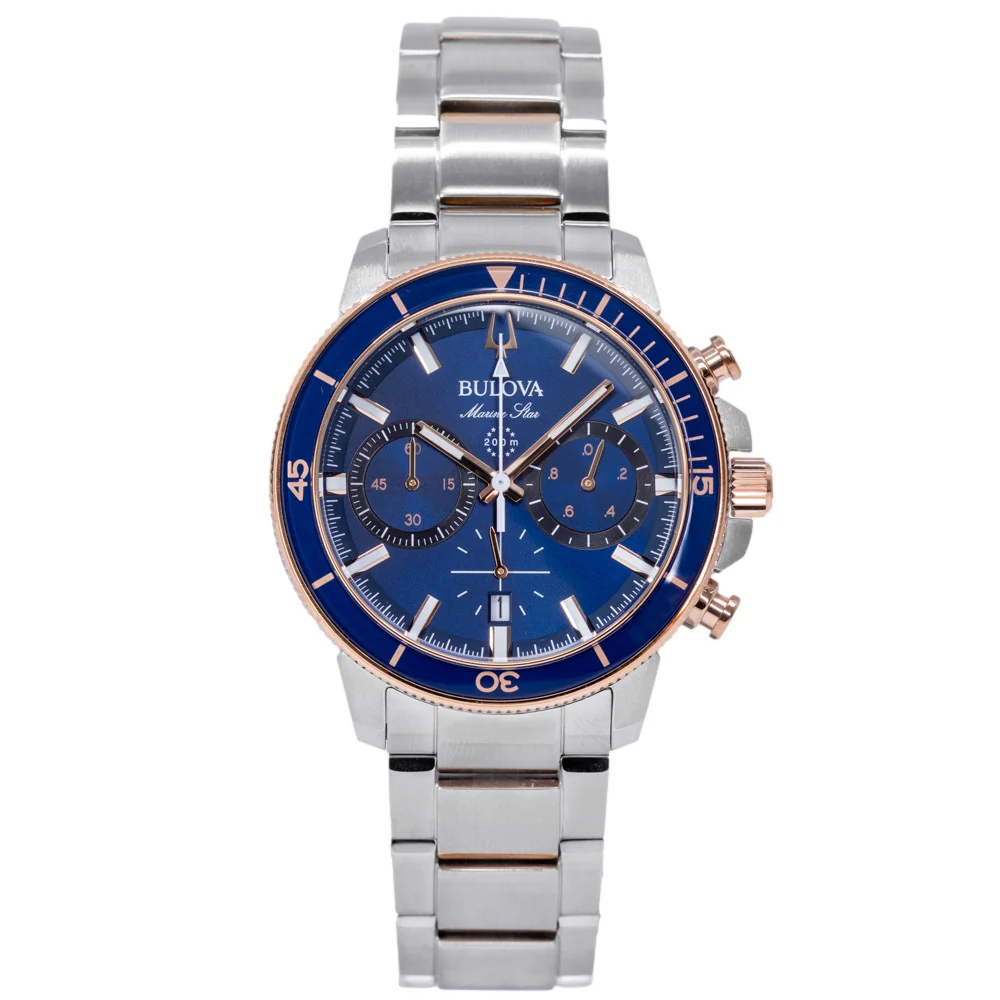 Bulova Men's 98B301 Marine Star 45mm Quartz Chronograph - Image 2