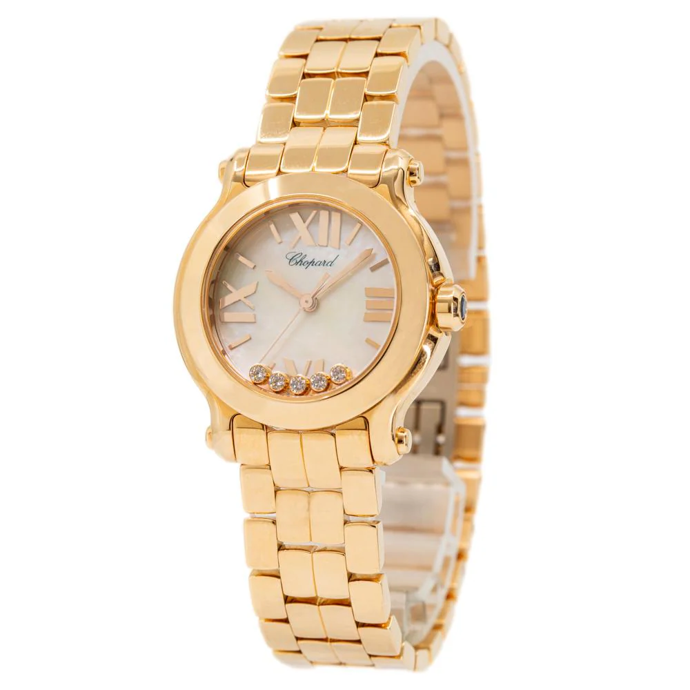 Chopard Ladies 274189-5003 Happy Sports 18kt Rose Gold Watch