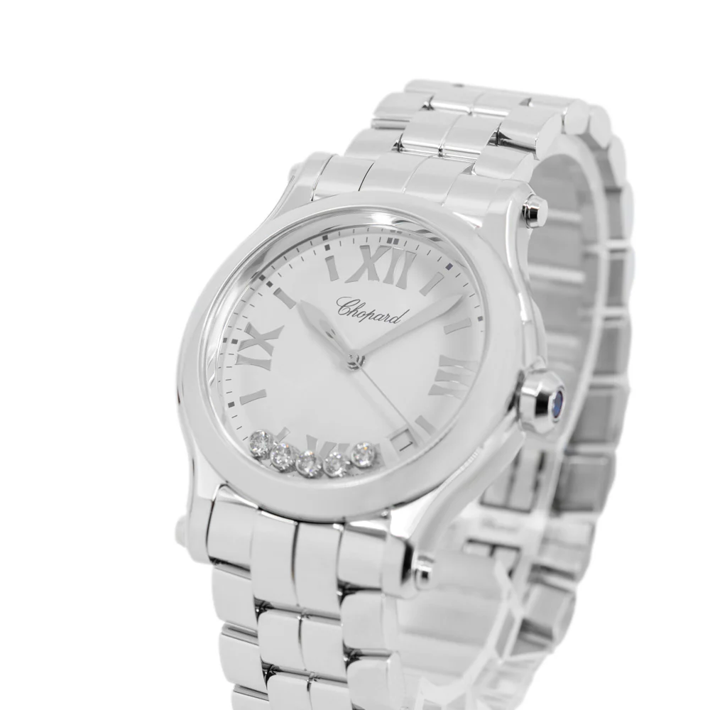Chopard Ladies 278582-3002 Happy Sport White Dial Watch - Image 10