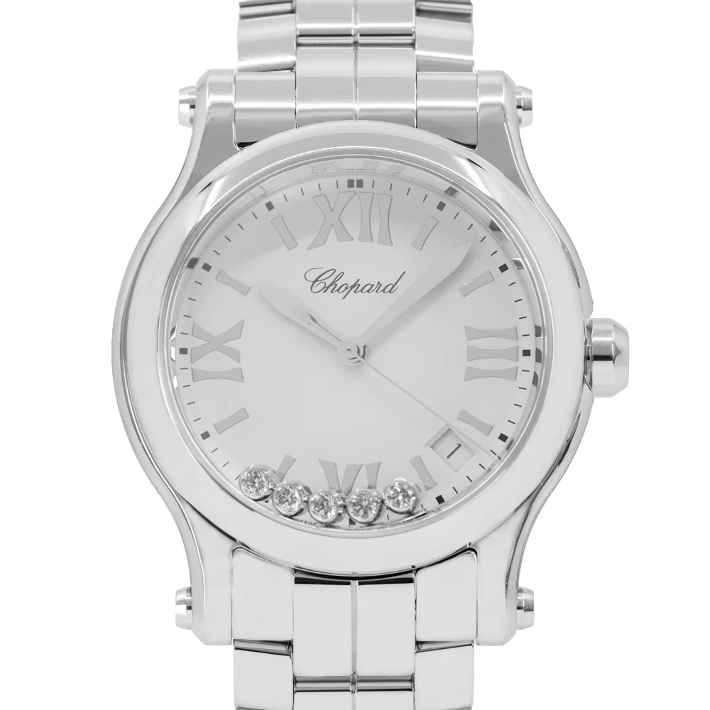 Chopard Ladies 278582-3002 Happy Sport White Dial Watch - Image 2