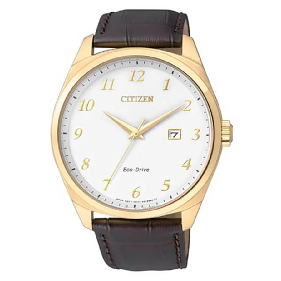 Citizen Men's BM7322-06A Eco-Drive Gold Plated Date Watch