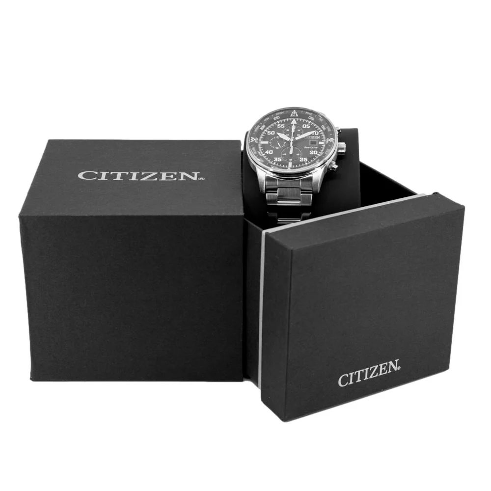Citizen Men's CA0690-88E Aviator Chrono Black Dial Watch - Image 6