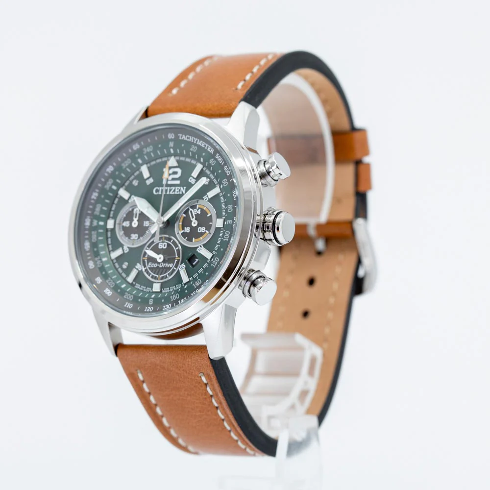 Citizen Men's CA4470-15X Aviator Chrono Green Dial Watch - Image 12