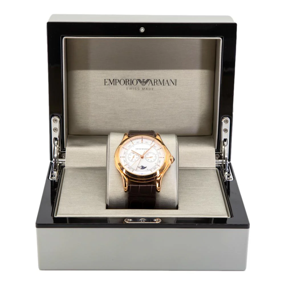 Emporio Armani Men's ARS4202 Swiss Made White Dial Watch - Image 8