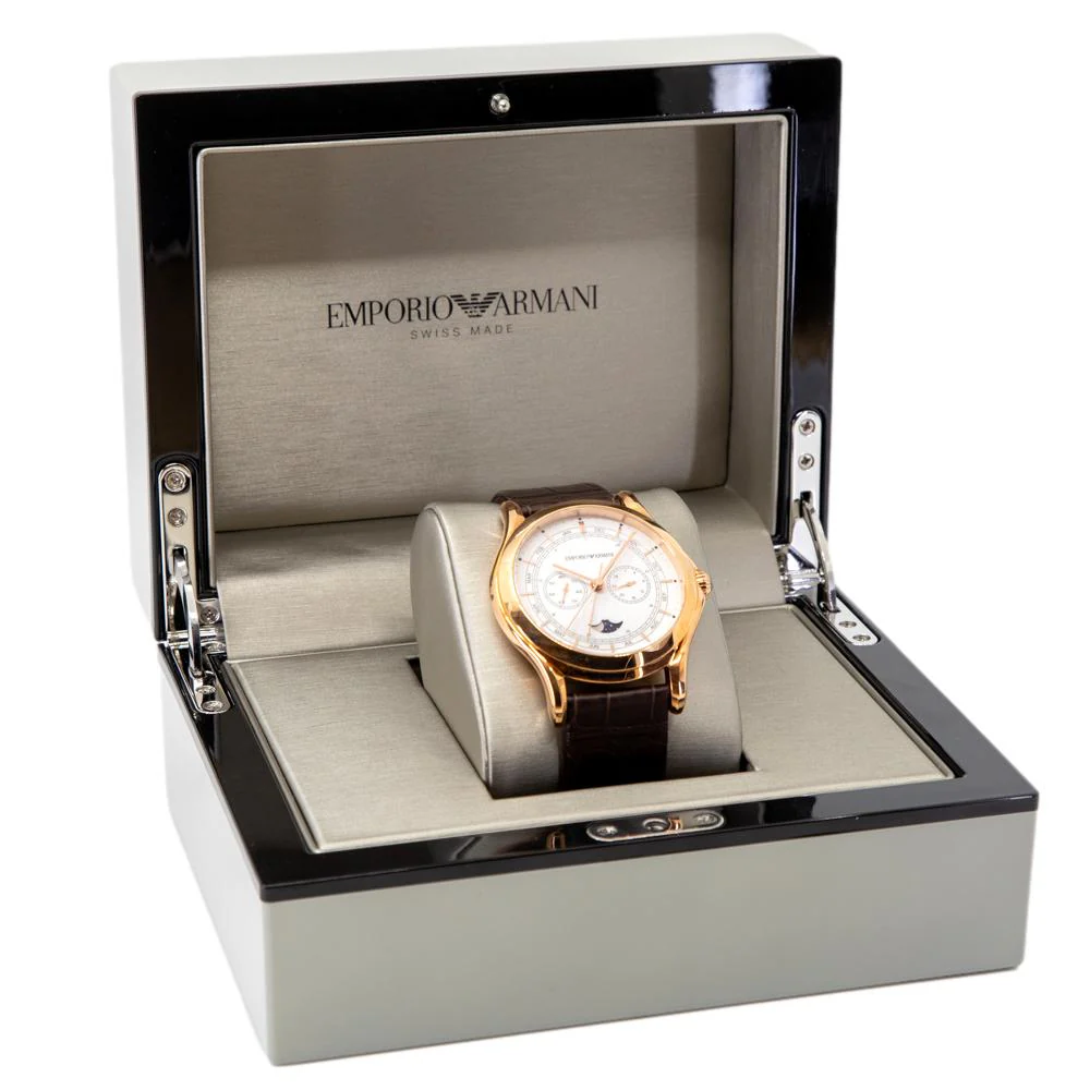 Emporio Armani Men's ARS4202 Swiss Made White Dial Watch - Image 9