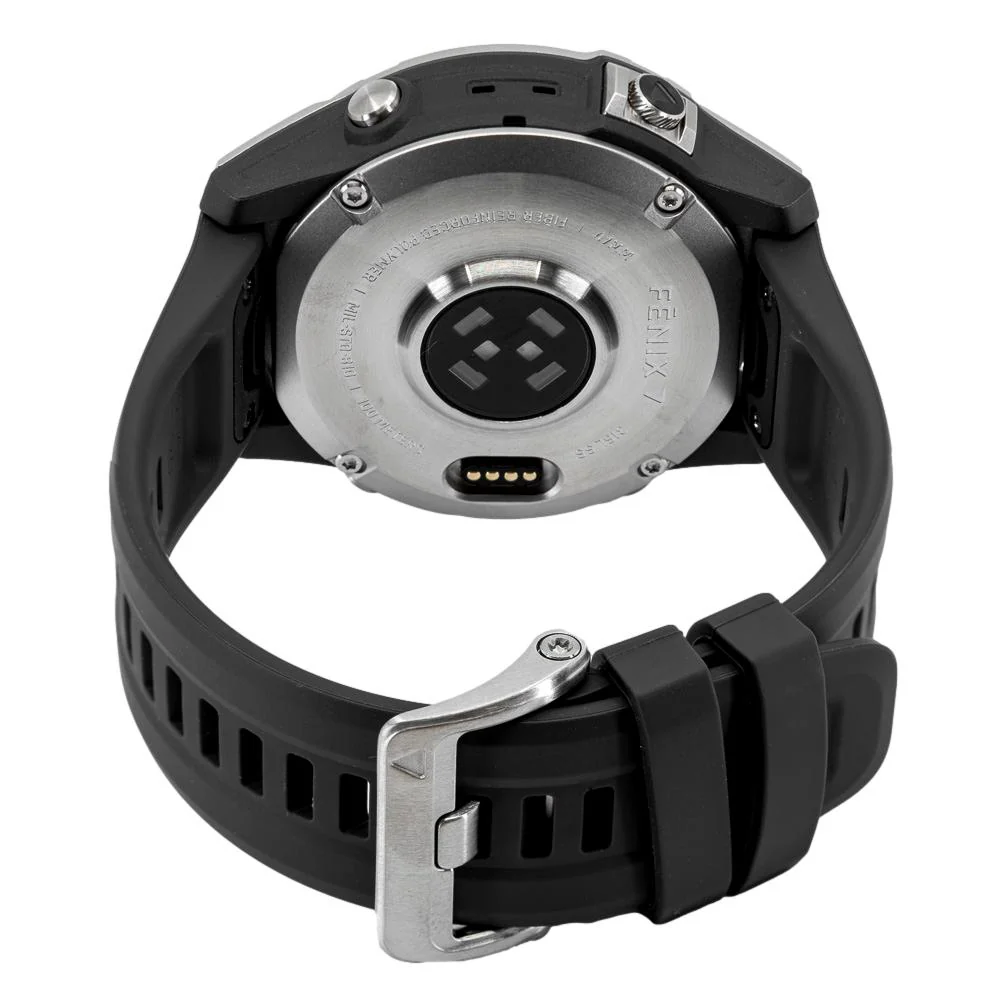 Garmin 010-02540-01 Fenix 7 Silver Graphite Strap Watch - Image 4
