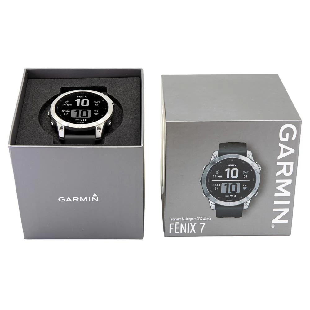 Garmin 010-02540-01 Fenix 7 Silver Graphite Strap Watch - Image 8