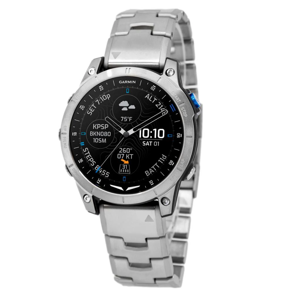 Garmin 010-02582-51 D2 Mach 1 Aviator + Vented Titanium Brac