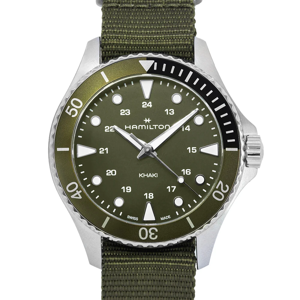 Hamilton H82241961 Khaki Navy Scuba Green Dial Quarzo - Image 3
