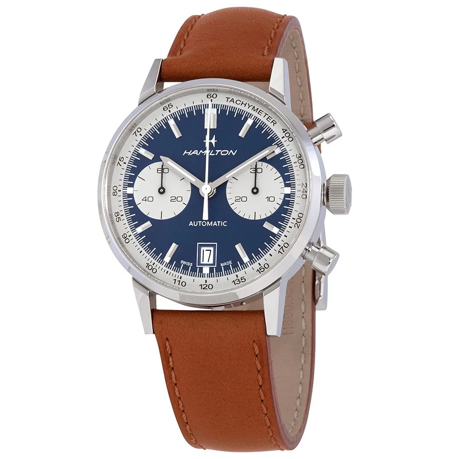Hamilton Men's H38416541 Intra-Matic Blue Dial Watch