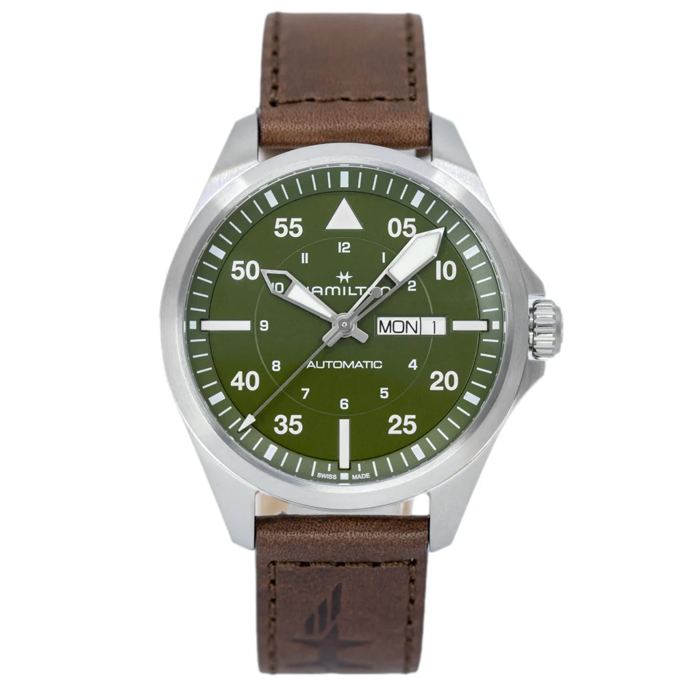 Hamilton Men's H64635560 Khaki Aviation Pilot Automatic - Image 3