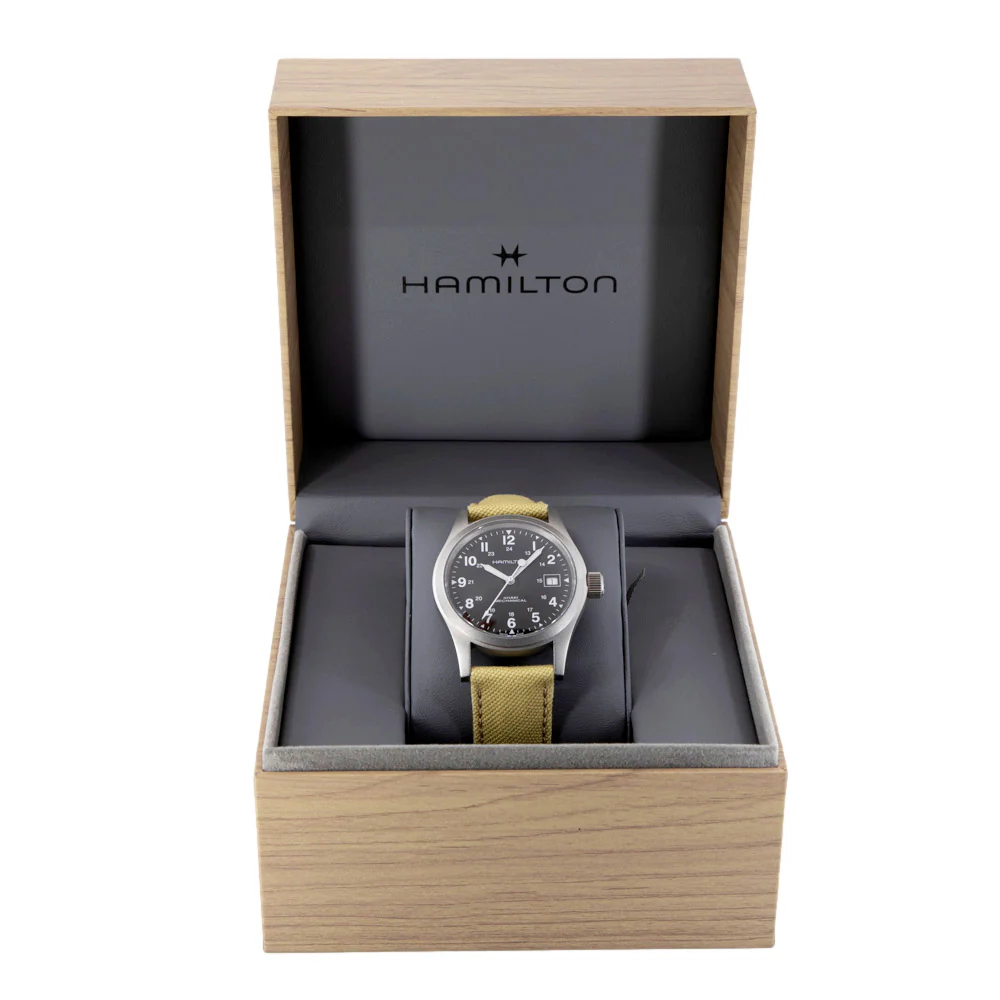 Hamilton Men's H69439933 Khaki Field Black Dial - Image 8