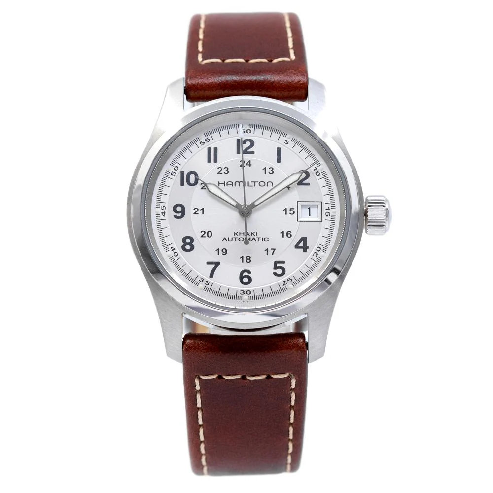 Hamilton Men's H70455553 Khaki Field Sliver Dial Watch - Image 2