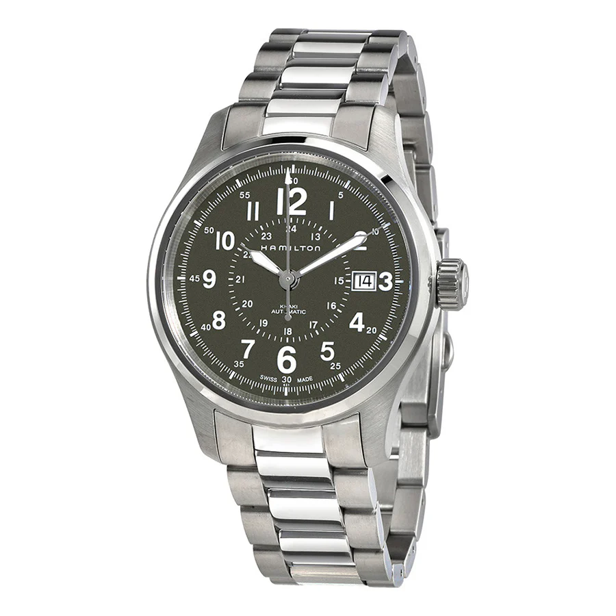 Hamilton Men's H70595163 Khaki Field Green Dial Watch