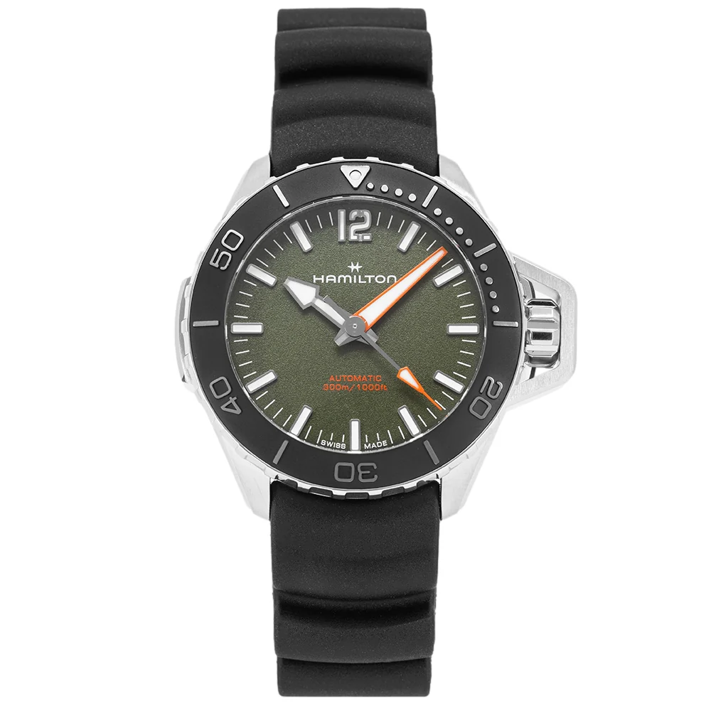 Hamilton Men's H77455360 Khaki Navy Frogman Auto - Image 3