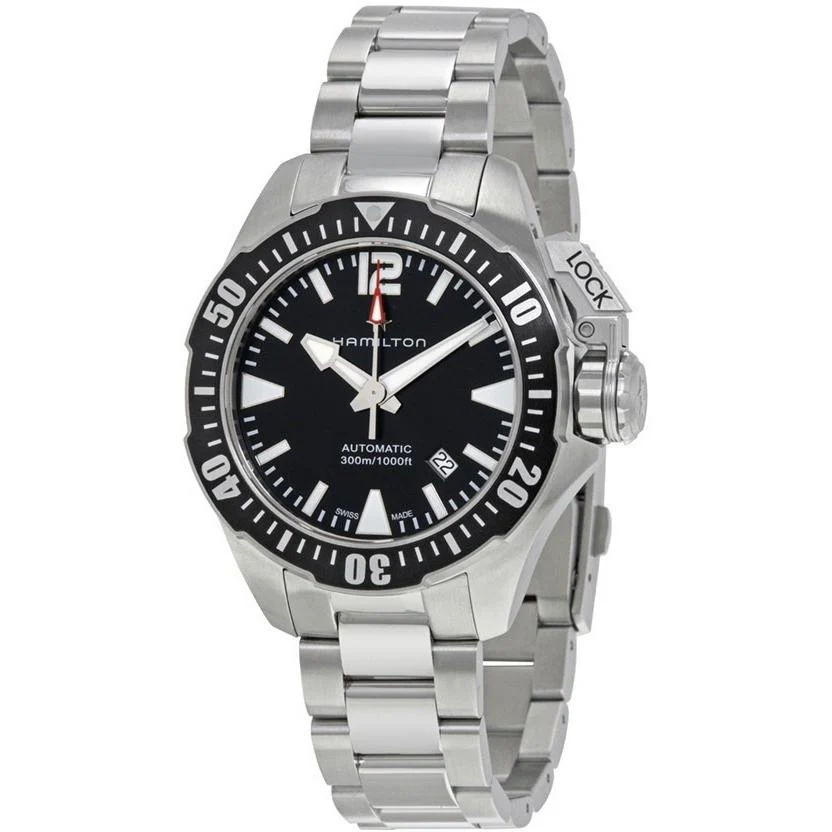 Hamilton Men's H77605135 Khaki Navy Frogman Auto Watch
