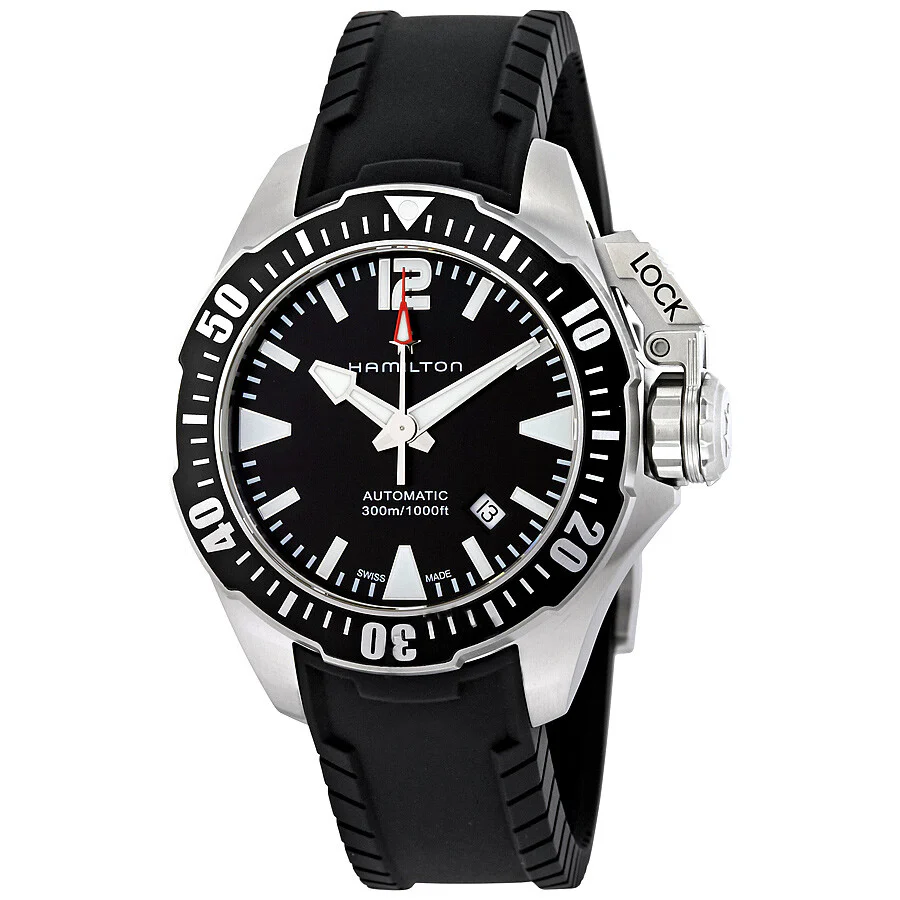 Hamilton Men's H77605335 Khaki Navy Frogman Auto Watch