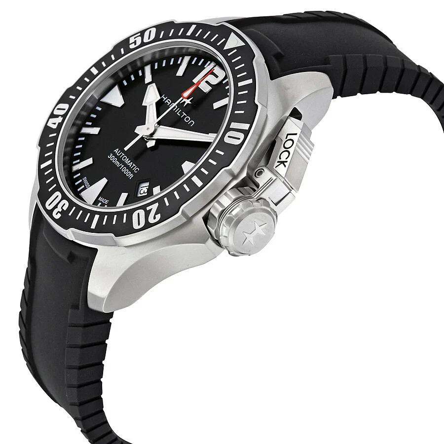Hamilton Men's H77605335 Khaki Navy Frogman Auto Watch - Image 2