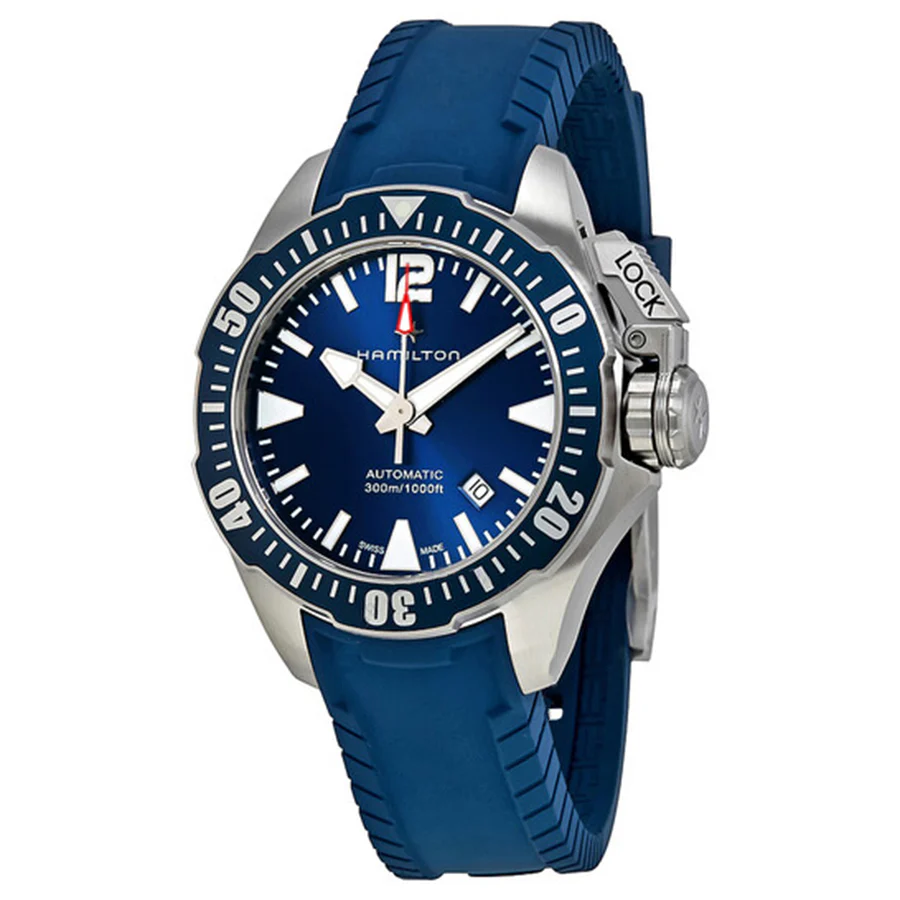 Hamilton Men's H77705345 Khaki Navy Frogman Auto Watch