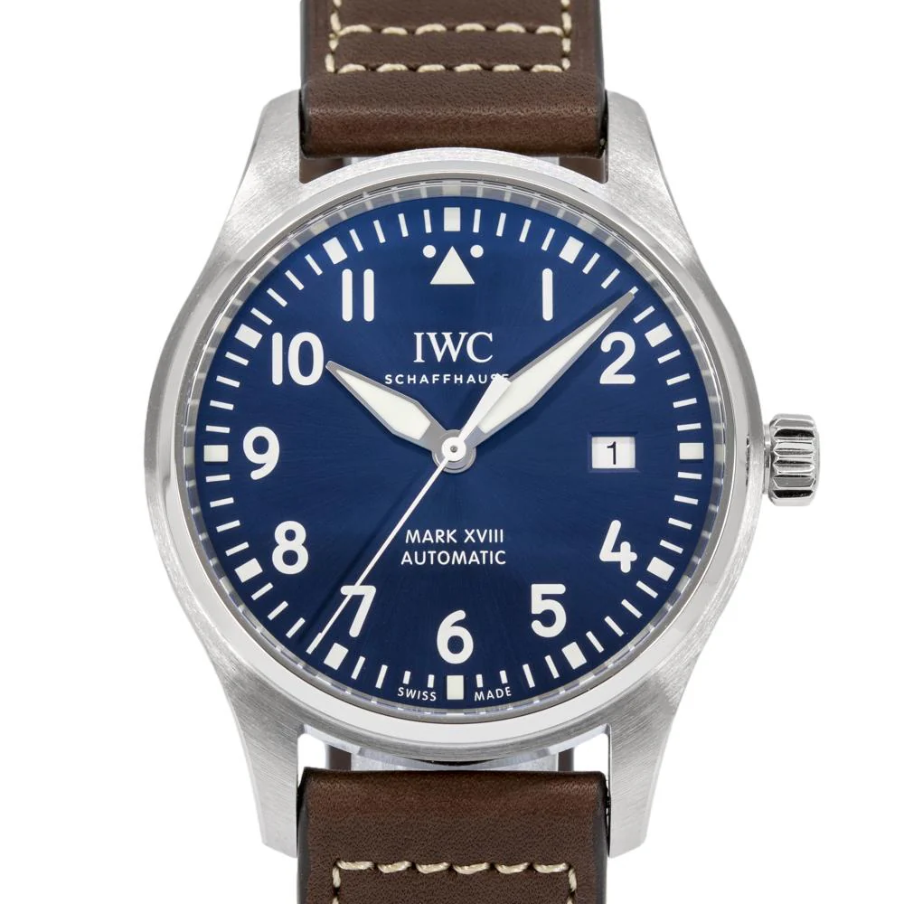 IWC Men's IW327010 Pilot Mark XVIII Blue Dial Watch - Image 2