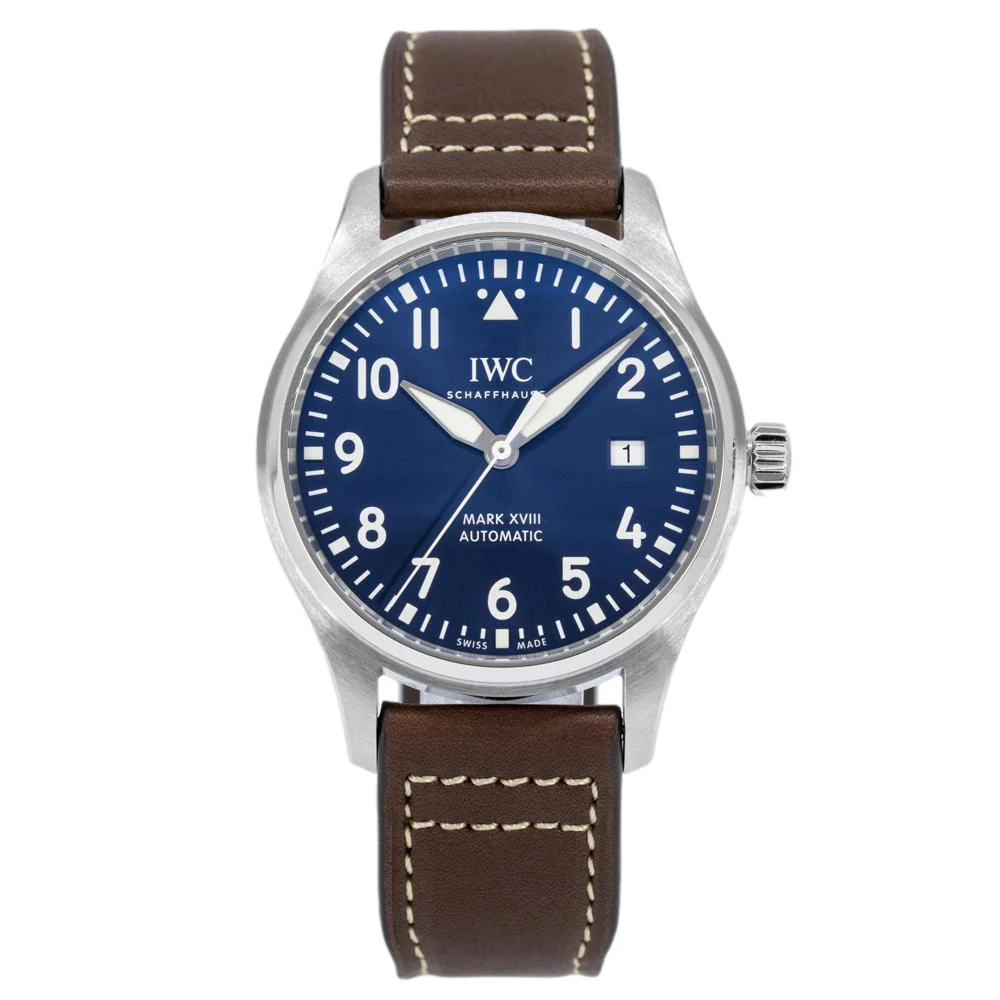 IWC Men's IW327010 Pilot Mark XVIII Blue Dial Watch - Image 3