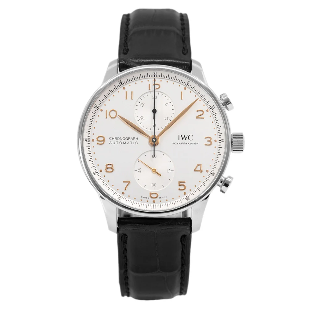 IWC Men's IW371604 Portugieser Chrono Silver Dial Watch - Image 3