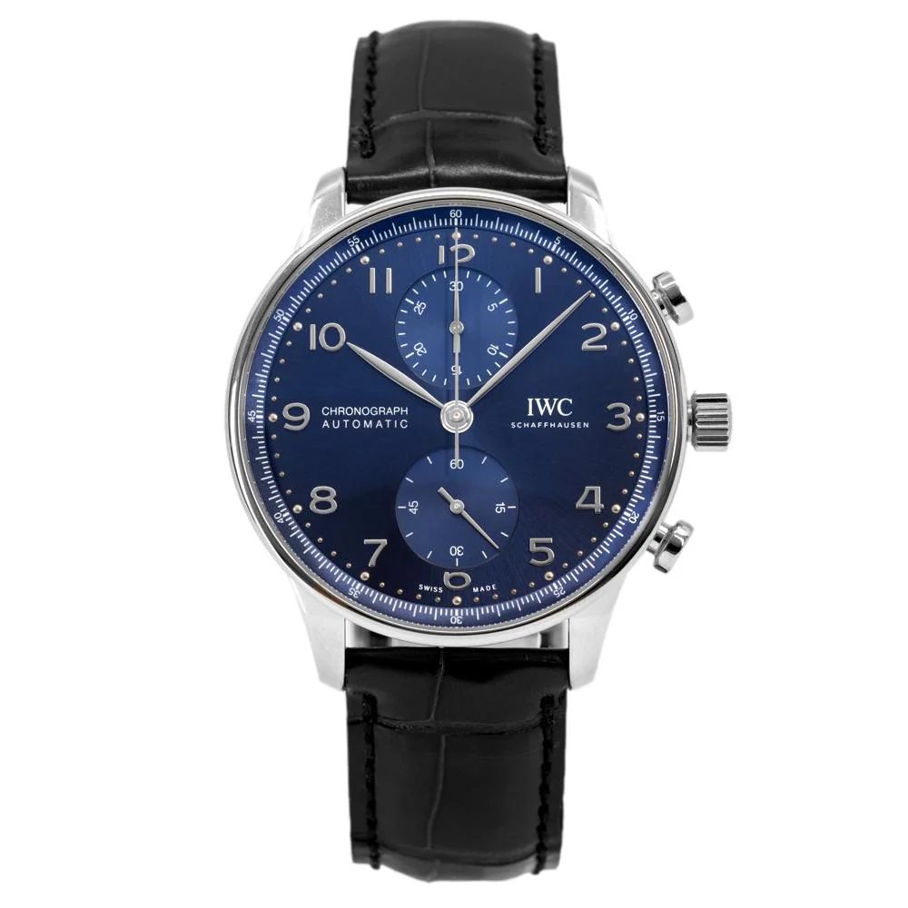 IWC Men's IW371606 Portugieser Chrono Blue Dial Watch - Image 2