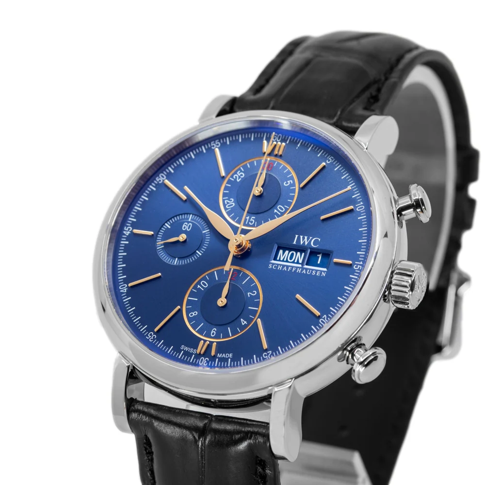 IWC Men's IW391036 Portofino 42mm Blue Dial Auto Chronograph - Image 11