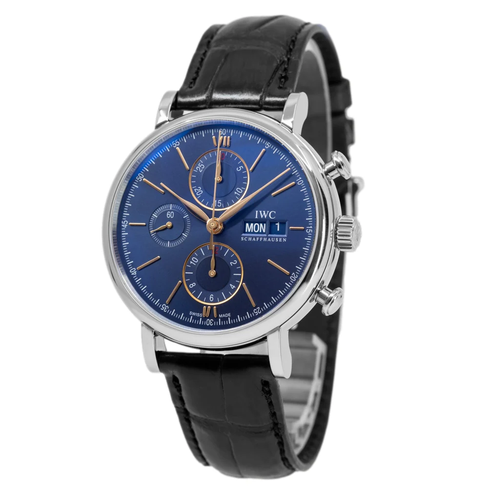 IWC Men's IW391036 Portofino 42mm Blue Dial Auto Chronograph - Image 2