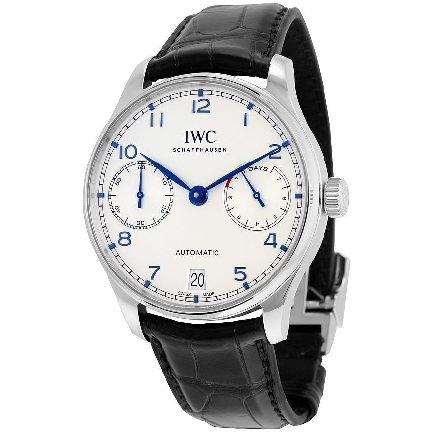 IWC Men's IW500705 Portuguese Silver Dial Plated Auto Watch