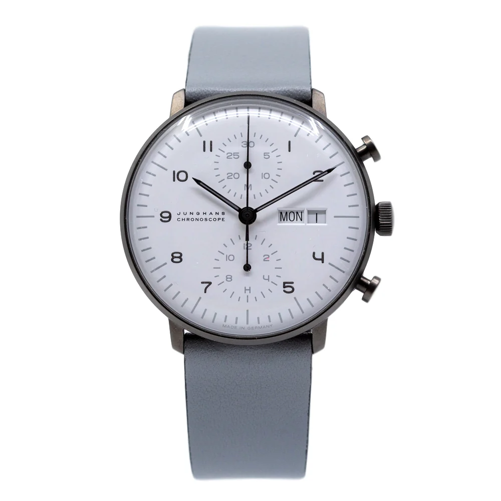 Junghans 027/4008.04 Max Bill Chronoscope Grey Watch - Image 2