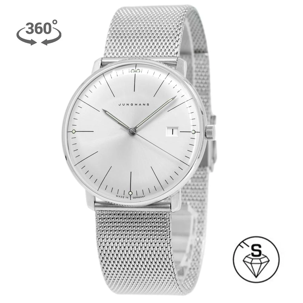 Junghans 41/4463.46 Max Bill Quartz Silver Dial Watch