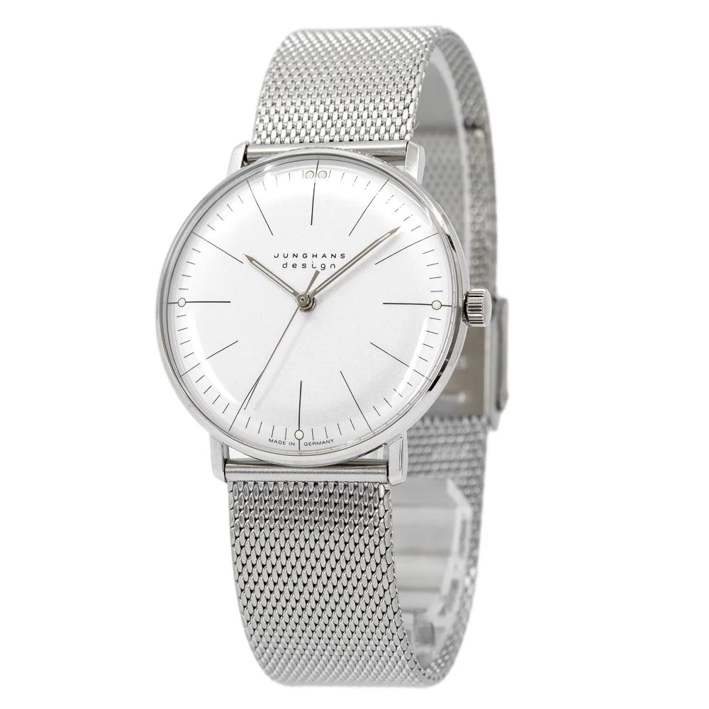 Junghans Men's 027/3004.48 Max Bill  White Dial Watch