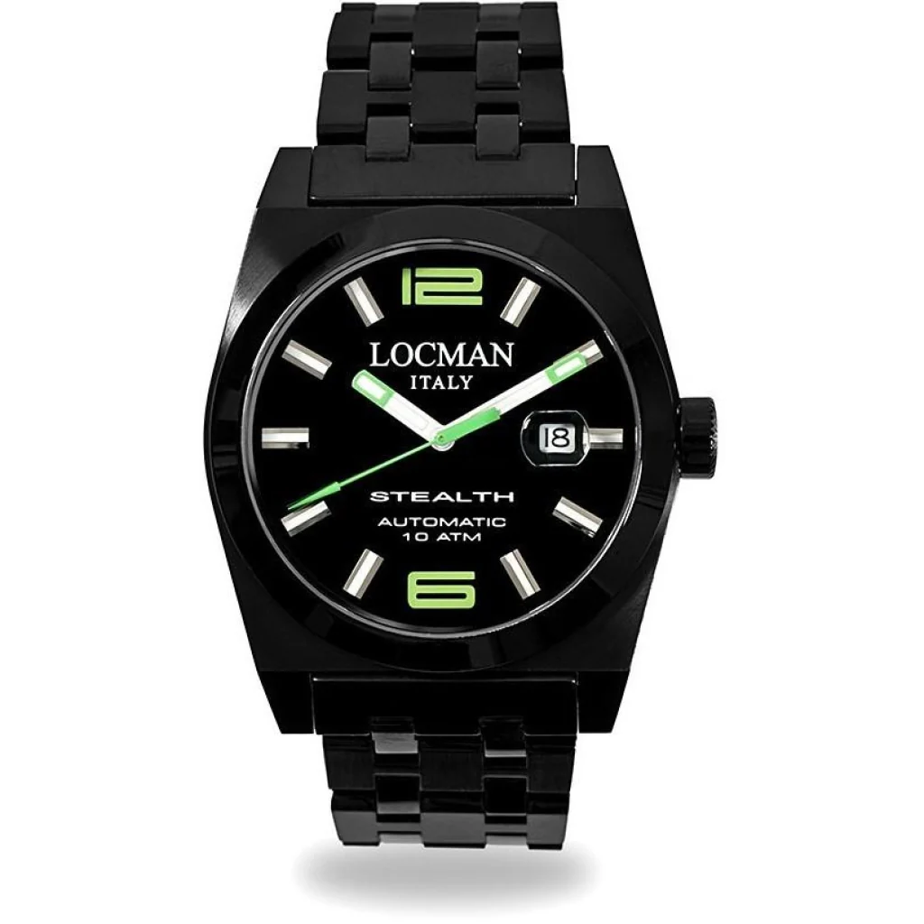 Locman Stealth Mens 0205BKBKNGR0BRKK Stainless Steel. Titan Automatico Watch - Image 2